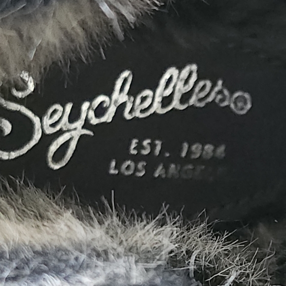 Seychelles Black Leather Ankle Boots Women’s 10 Faux Fur Lined Low Block Heel - Picture 4 of 10